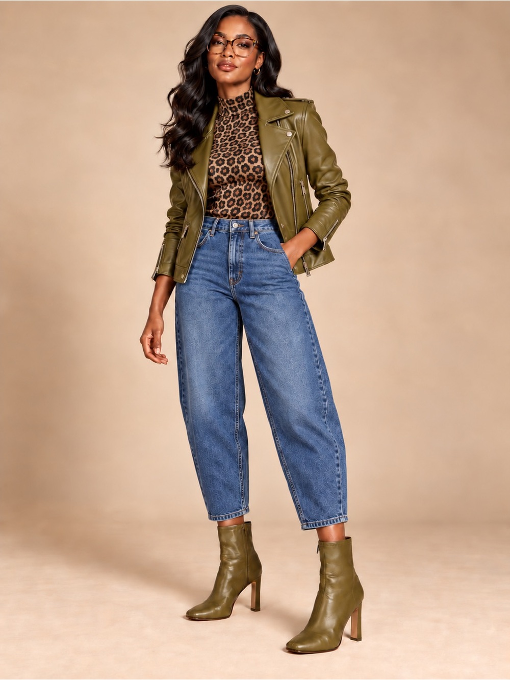 Steve Madden Olive Green Pointed Toe Block Heel Booties